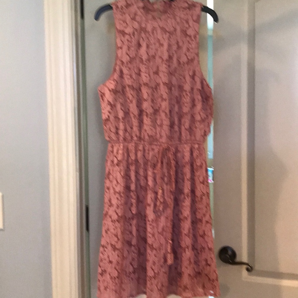 Pink lace dress